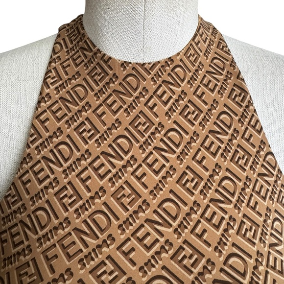 Fendi x SKIMS High Neck Bodysuit in California Tan XS - Picture 5 of 13